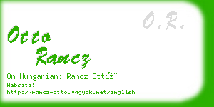 otto rancz business card